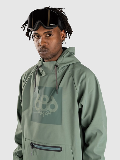 686 Waterproof Shred Hoodie vihreä