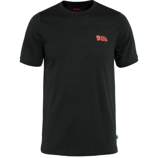 Fjällräven Abisko Wool Logo Ss M - Black - Miehet - XL - Partioaitta
