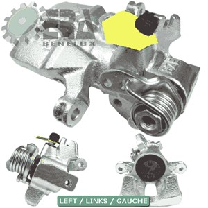 Bremsecaliper, Venstre bakaksel, HONDA PRELUDE III, 43230-SF1-003, 43230-SF1-013, 43230-SF1-023, 43230-SF1-033, 43230-SF1-043, 43230-SF1