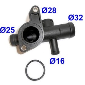 Kjølevæskeflens, AUDI A3, TT, TT Roadster, SKODA OCTAVIA I, OCTAVIA Combi I, VW GOLF IV, GOLF Variant IV, 06A121132A, 06A121133C