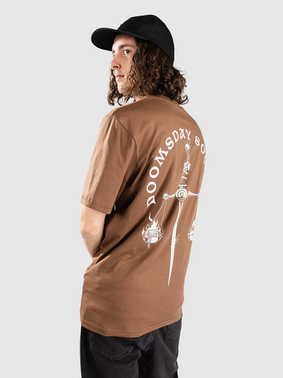 Doomsday Society Justice T-paita ruskea