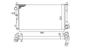 Radiator, motorkjøling, FIAT PANDA, PANDA Skåp/halvkombi, 51706204, 51759807
