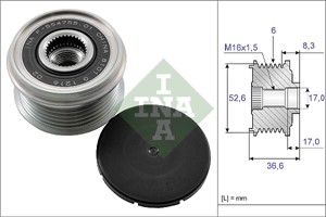 Frihjul, dynamo, NISSAN ALTIMA, ROGUE, TEANA II, X-TRAIL II, X-TRAIL III, RENAULT KOLEOS I, 23 10 0JA 02B, 23 10 0JA 02C, 231001885R, 23