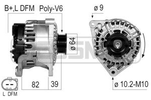 Dynamo, AUDI,SKODA,VW, 06C 903 016 B, 06C 903 016 BX, 078 903 016 R, 078 903 016 RX, 078 903 016 S, 078 903 016 SX, 308055, 6C9 030 16B