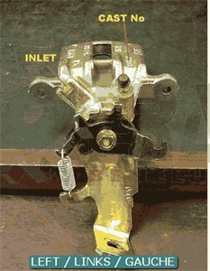 Bremsecaliper, Venstre bakaksel, NISSAN ALMERA II, ALMERA Hatchback II, ALMERA TINO, 44011-BM400, 44011-BM40A, 44011-BU000, 44011-BU00A