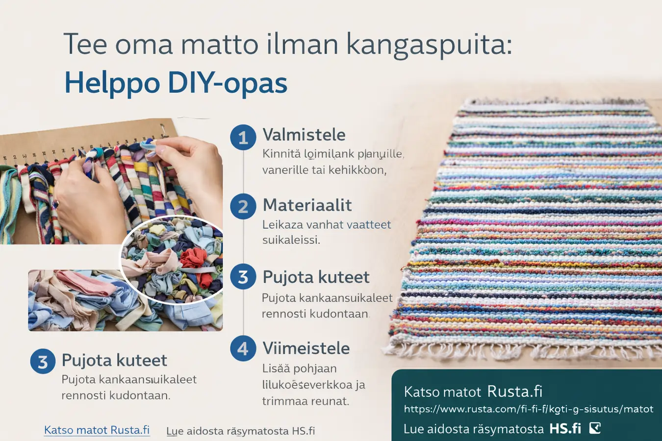 Tee oma matto ilman kangaspuit